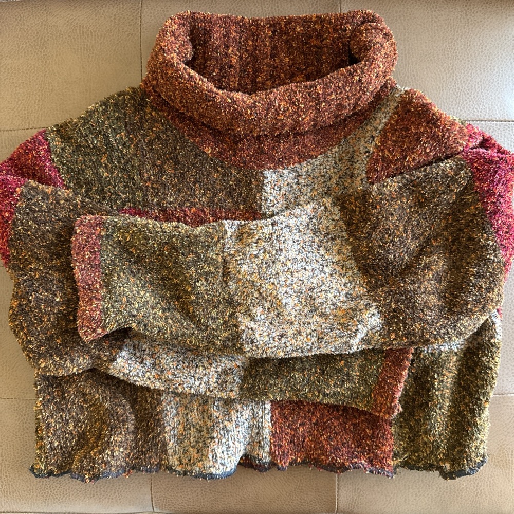 Reworked Dressbarn Retro Turtle Neck Crop Sweater